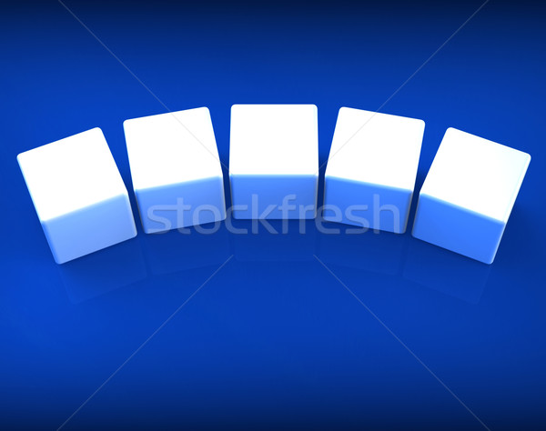 Five Blank Dice Show Copyspace For 5 Letter Word Stock photo © stuartmiles