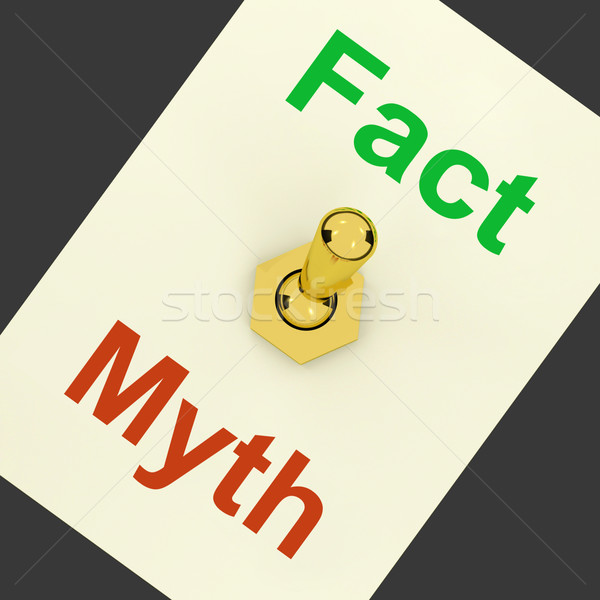 Fact Myth Lever Shows Correct Honest Answers Stock photo © stuartmiles