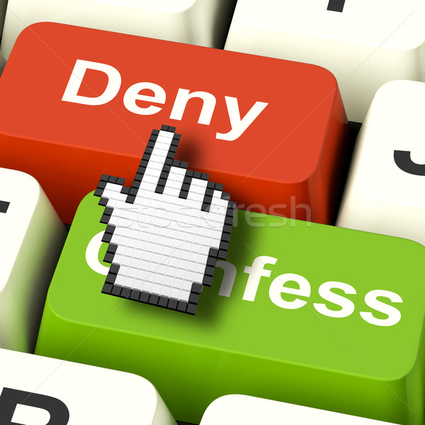 Denial Deny Keys Shows Guilt Or Denying Guilt Online Stock photo © stuartmiles