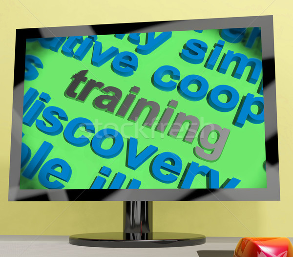 Training Word Screen Shows Education Apprenticeship Or Up skilli Stock photo © stuartmiles