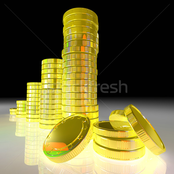 Pile Of Coins Showing Successful Business Stock photo © stuartmiles