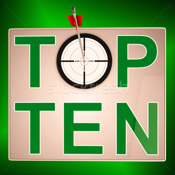 Top Ten Target Means Successful Achievement Stock photo © stuartmiles