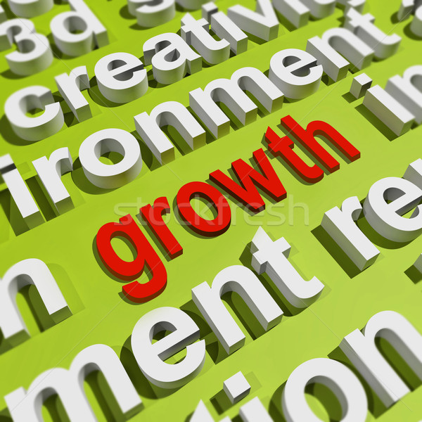 Growth In Word Cloud Means Get Better Bigger And Developed Stock photo © stuartmiles