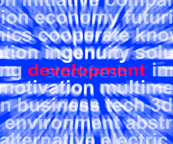Foto stock: Desenvolvimento · palavra · evolução · crescimento · melhoria · significado