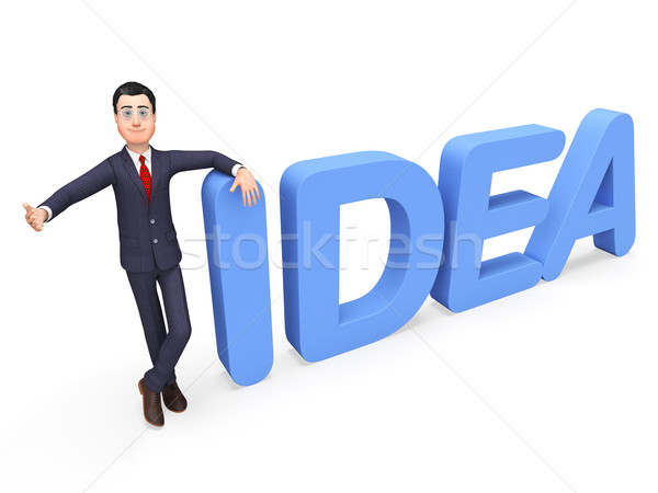 Businessman Presenting Idea Indicates Commerce Concepts And Inventions Stock photo © stuartmiles