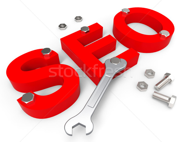Search Engine Optimization Shows Gathering Data And Researcher Stock photo © stuartmiles