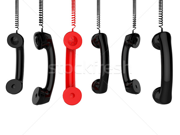 Rufen Telefon sprechen Debatte Gespräch Chat Stock foto © stuartmiles