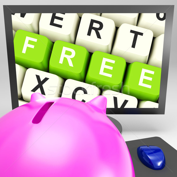 Free Keys On Monitor Shows Free Trial Stock photo © stuartmiles