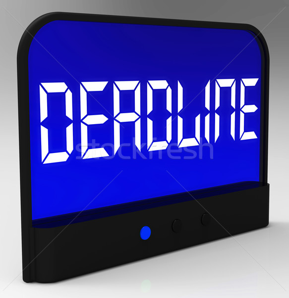 Deadline On Clock Shows Pressure And Countdown Stock photo © stuartmiles