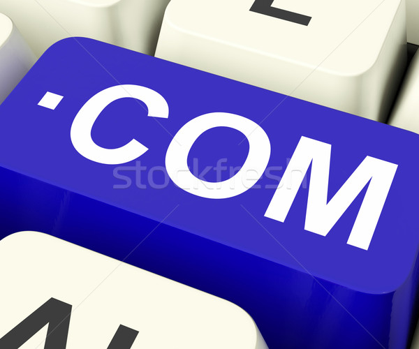 Com Keys Means Web Domain Name Stock photo © stuartmiles