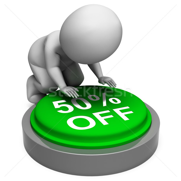 Fifty Percent Off Means Half-Price Product Or Service Stock photo © stuartmiles
