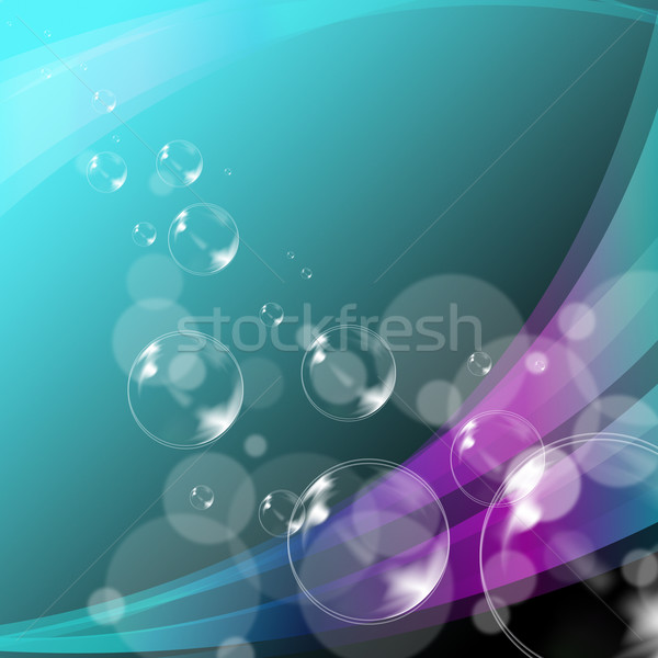 Bubbles Background Shows Translucent Soapy Spheres Stock photo © stuartmiles