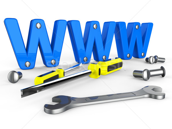 Online Tools Means World Wide Web And Apparatus Stock photo © stuartmiles
