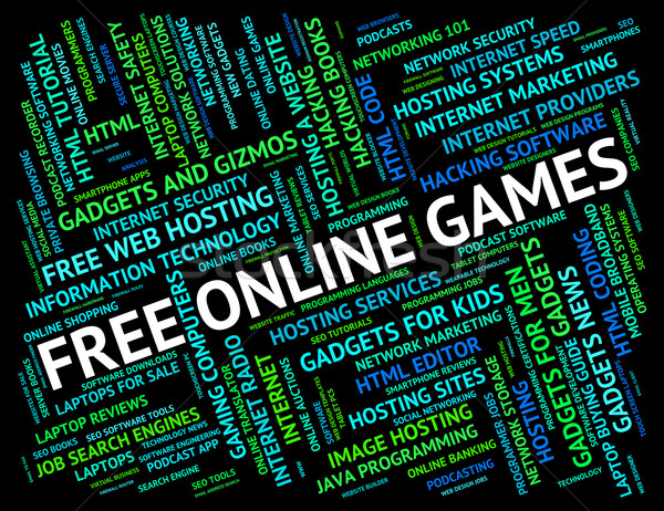 ücretsiz çevrimiçi oyunları web world wide web Stok fotoğraf © stuartmiles