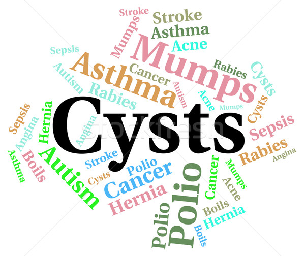 Cysts Word Means Sick Afflictions And Words Stock photo © stuartmiles