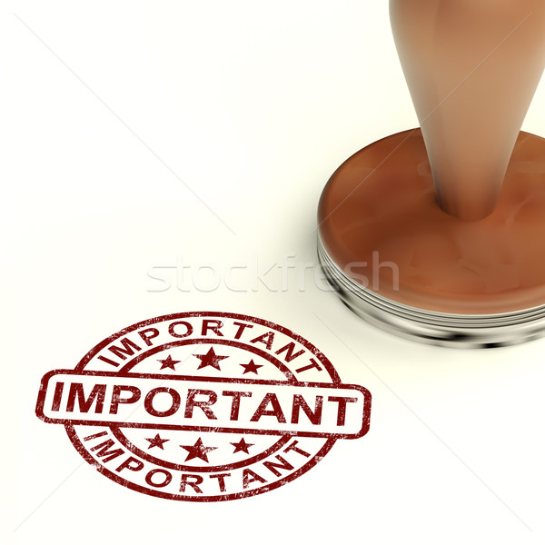 Important Stamp Showing Critical Information Or Documents Stock photo © stuartmiles