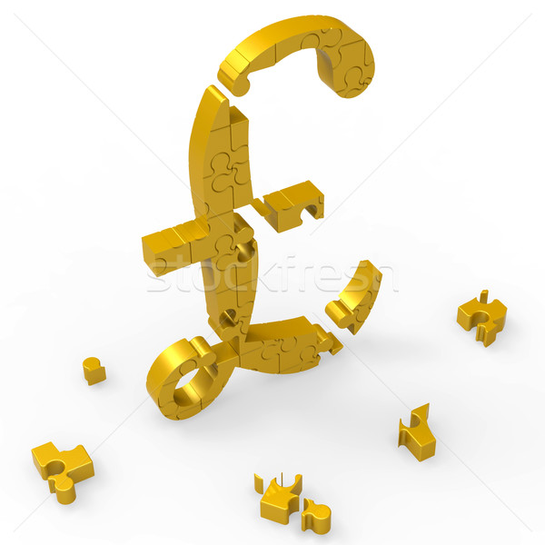 Pound Symbol Shows Wealth Currency And Banking Stock photo © stuartmiles