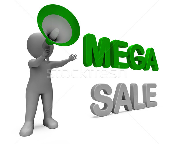 Mega Verkauf Zeichen Einsparungen sparen Stock foto © stuartmiles