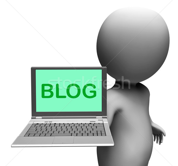 Blog laptop blogging Internet Imagine de stoc © stuartmiles