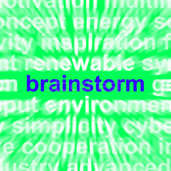 Brainstorm Word Means Thinking Creatively Problem Solving And Id Stock photo © stuartmiles