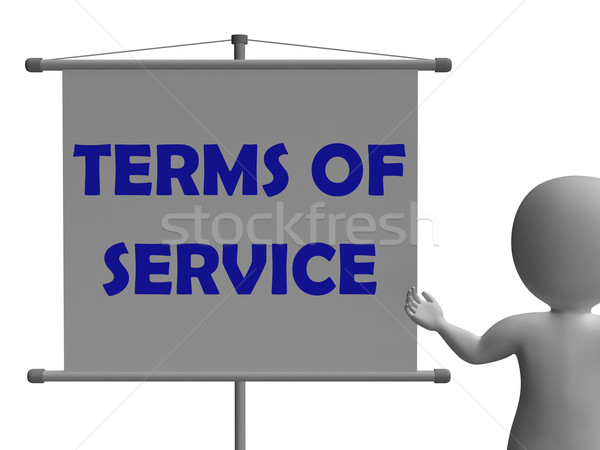 Terms Of Service Board Shows Legality And Privacy Stock photo © stuartmiles