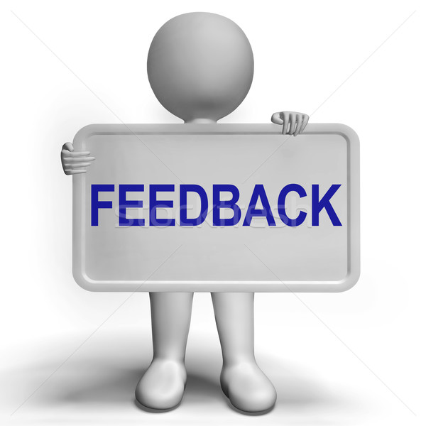 Feedback Sign Shows Opinion Evaluation And Surveys Stock photo © stuartmiles