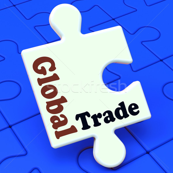 Global comercio rompecabezas multinacional mundial internacional Foto stock © stuartmiles