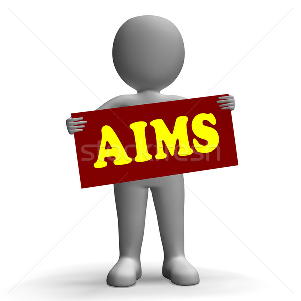 Aims Sign Character Means Aspirations And Goals Stock photo © stuartmiles