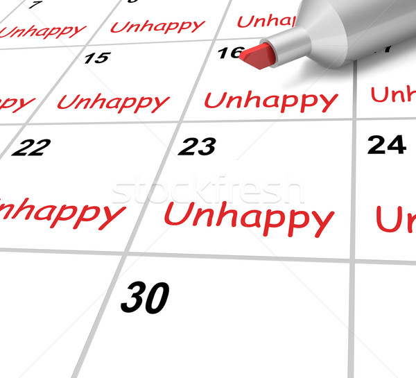 Infeliz calendario miserable significado triste Foto stock © stuartmiles