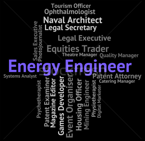 Energy Engineer Shows Power Source And Career Stock photo © stuartmiles