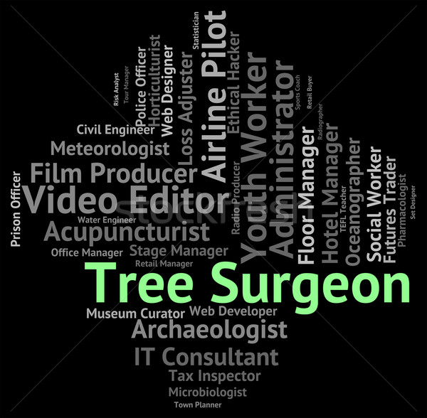 Tree Surgeon Means Job Jobs And Hiring Stock photo © stuartmiles