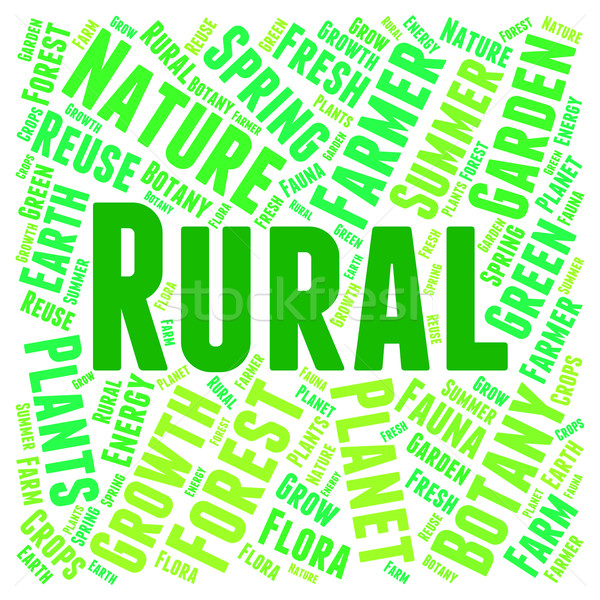 Rural Word Shows Country Life And Backwoods Stock photo © stuartmiles