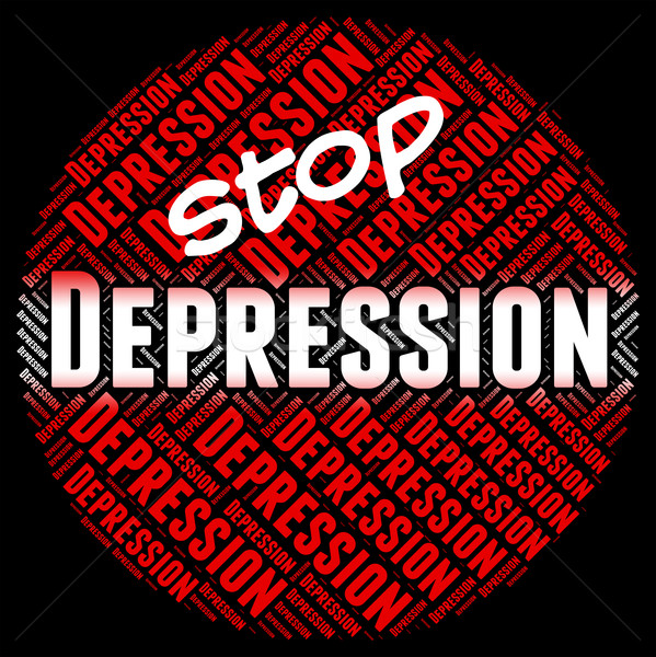 Pare depressão perdido esperança ansioso significado Foto stock © stuartmiles