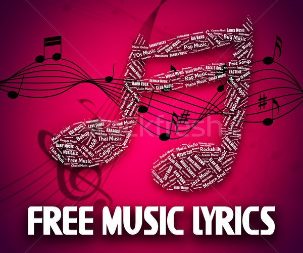 Free Music Lyrics Means With Our Compliments And Gratis Stock photo © stuartmiles