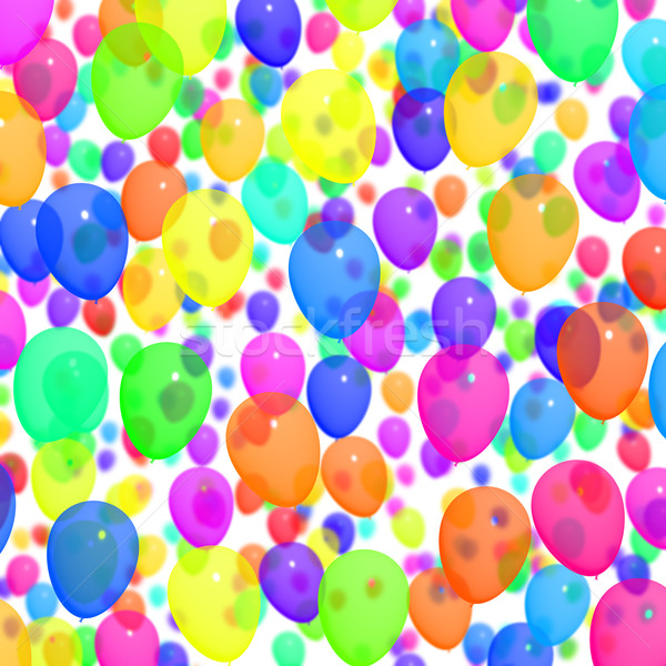 Festive Colorfull Balloons In The Sky For Birthday Celebrations Stock photo © stuartmiles