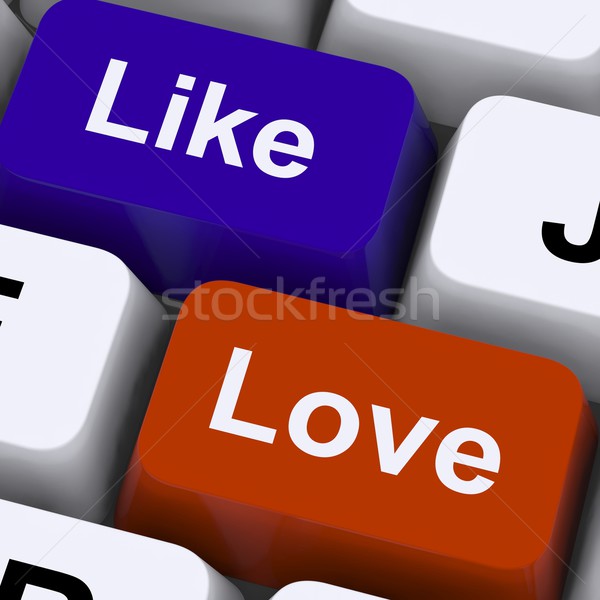 Like And Love Keys For Online Friend Stock photo © stuartmiles