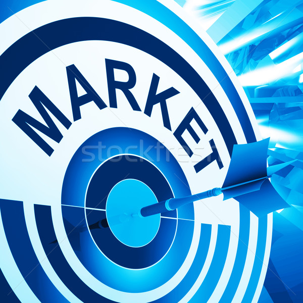 Target markt consument reclame betekenis Stockfoto © stuartmiles