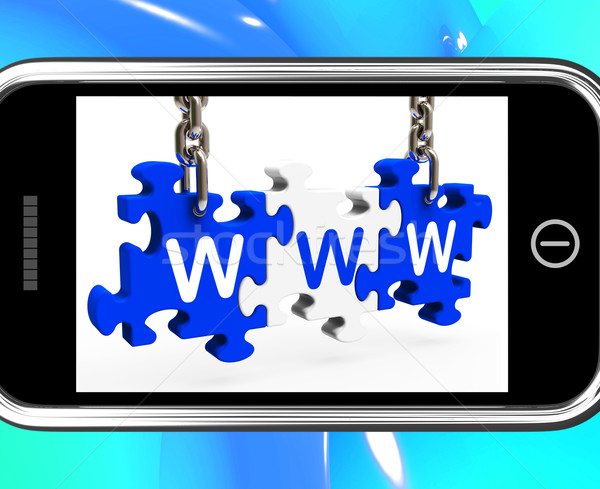 Www smartphone online Zoek website browser Stockfoto © stuartmiles