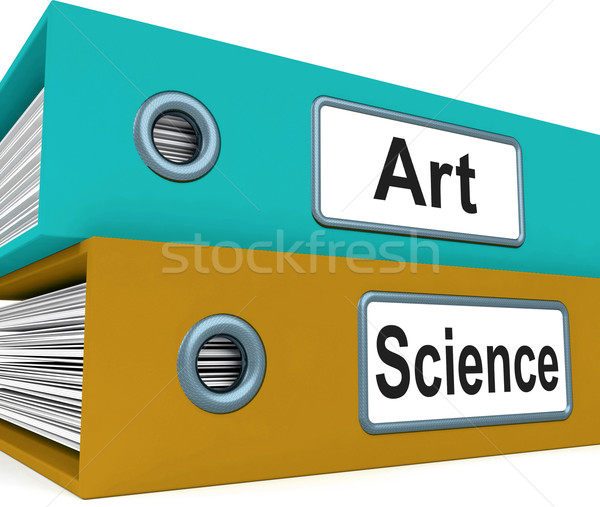 Art Science Folders Mean Humanities Or Sciences Stock photo © stuartmiles