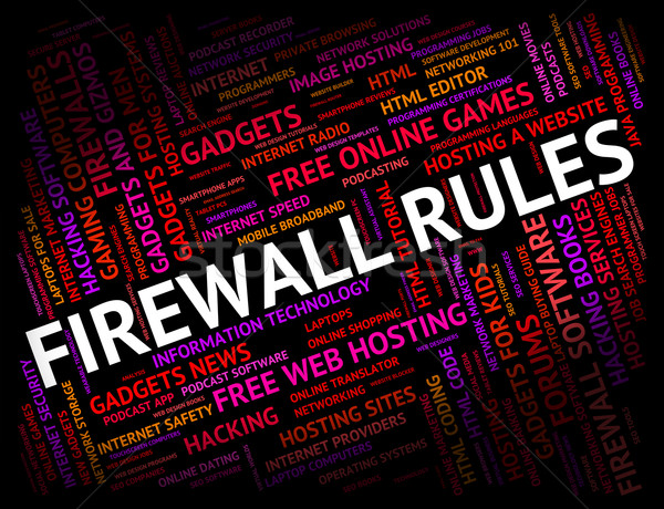 Firewall Rules Means No Access And Defence Stock photo © stuartmiles