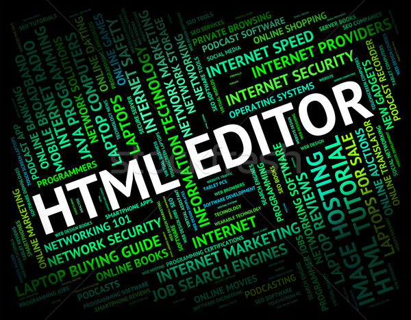 Html editor limbă şef programare Imagine de stoc © stuartmiles