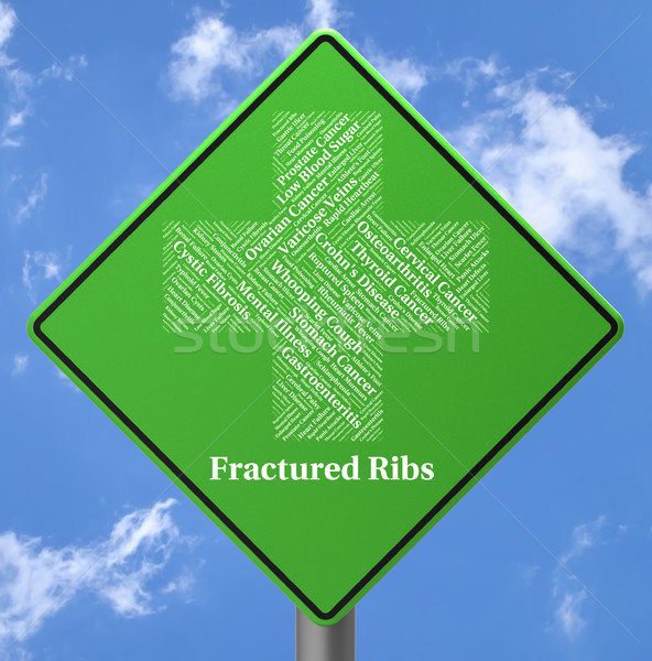 Fractured Ribs Represents Poor Health And Ailment Stock photo © stuartmiles