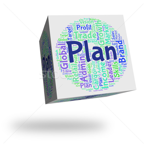 Plan Word Means Proposition Wordclouds And Formula Stock photo © stuartmiles
