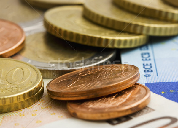 Euros Cash And Coins Stock photo © stuartmiles