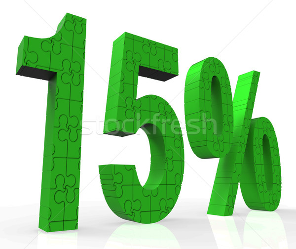 15 Sign Showing Fifteen Off Sales And  Reduced Price Stock photo © stuartmiles