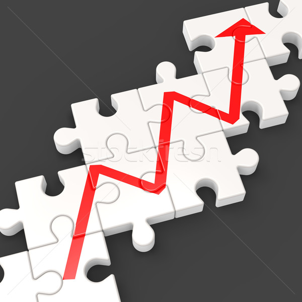 Profit Line Puzzle Shows Increased Financial Target Stock photo © stuartmiles
