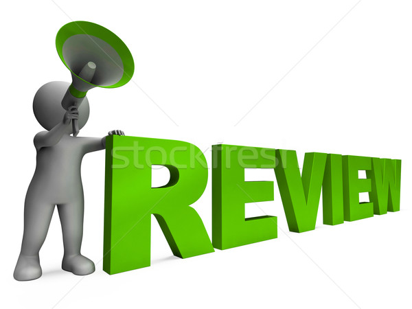 Review Character Shows Assessing Evaluating Evaluate And Reviews Stock photo © stuartmiles