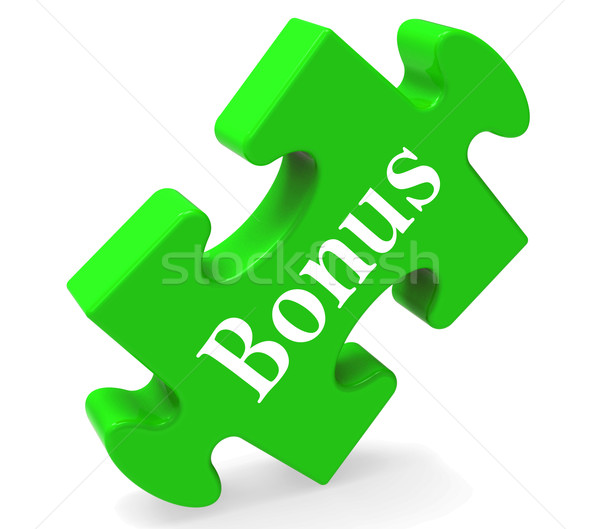 Bonus On Puzzle Shows Reward Or Perk Online Stock photo © stuartmiles