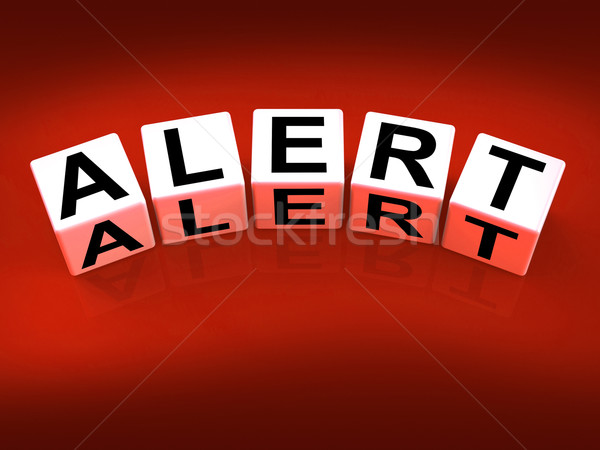 Alert Blocks Represent Notification Alerts and Notice Stock photo © stuartmiles