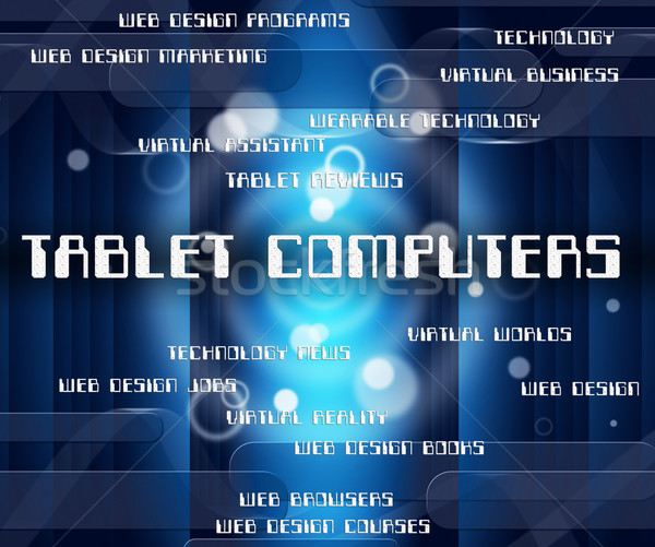 Tabletka komputerów cyfrowe online computing edytor Zdjęcia stock © stuartmiles